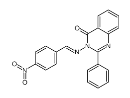3-[(4-nitrophenyl)methylideneamino]-2-phenylquinazolin-4-one Structure