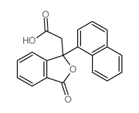 2-(1-naphthalen-1-yl-3-oxo-isobenzofuran-1-yl)acetic acid Structure