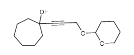 1-(3-((tetrahydro-2H-pyran-2-yl)oxy)prop-1-yn-1-yl)cycloheptanol结构式