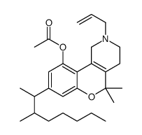 1,2,3,4-Tetrahydro-5,5-dimethyl-8-(1,2-dimethylheptyl)-10-acetyloxy-2-(2-propenyl)-5H-[1]benzopyrano[4,3-c]pyridine structure