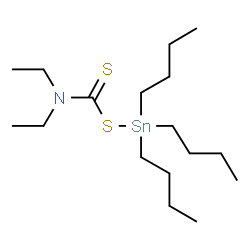 tributyl[(diethylthiocarbamoyl)thio]stannane Structure