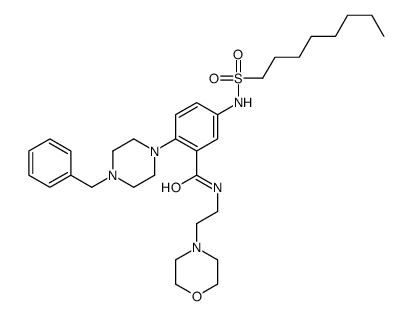 2-(4-benzylpiperazin-1-yl)-N-(2-morpholin-4-ylethyl)-5-(octylsulfonylamino)benzamide Structure