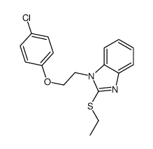 1-[2-(4-chlorophenoxy)ethyl]-2-ethylsulfanylbenzimidazole Structure