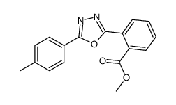 methyl 2-[5-(4-methylphenyl)-1,3,4-oxadiazol-2-yl]benzoate结构式