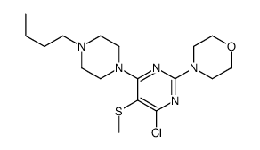 4-[4-(4-butylpiperazin-1-yl)-6-chloro-5-methylsulfanylpyrimidin-2-yl]morpholine结构式