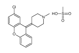 4-(2-chloroxanthen-9-ylidene)-1-methylpiperidine,methanesulfonic acid Structure