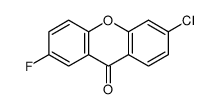 6-chloro-2-fluoroxanthen-9-one结构式