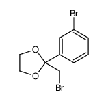 2-(bromomethyl)-2-(3-bromophenyl)-1,3-dioxolane结构式