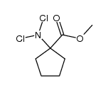 methyl-1-N,N-dichloroamino-1-cyclopentanecarboxylate结构式