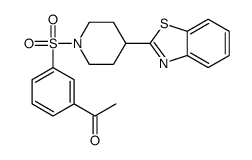 Piperidine, 1-[(3-acetylphenyl)sulfonyl]-4-(2-benzothiazolyl)- (9CI)结构式