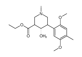 5-(2,5-Dimethoxy-4-methyl-phenyl)-4-hydroxy-1-methyl-piperidine-3-carboxylic acid ethyl ester Structure