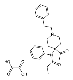 4-Acetyl-1-(2-phenylethyl)-4-(N-propionylanilino)-piperidin-oxalat结构式