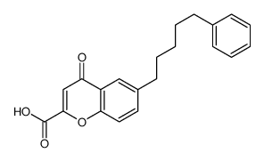 4-oxo-6-(5-phenylpentyl)chromene-2-carboxylic acid Structure