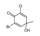 2-bromo-6-chloro-4-hydroxy-4-methylcyclohexa-2,5-dien-1-one Structure