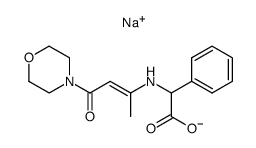 Sodium; ((Z)-1-methyl-3-morpholin-4-yl-3-oxo-propenylamino)-phenyl-acetate结构式