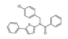 N-[(4-chlorophenyl)methyl]-N-(5-phenylthiophen-2-yl)benzamide结构式