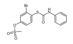 Methanesulfonic acid 3-bromo-4-phenylcarbamoylsulfanyl-phenyl ester Structure