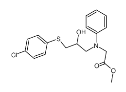{[3-(4-Chloro-phenylsulfanyl)-2-hydroxy-propyl]-phenyl-amino}-acetic acid methyl ester结构式