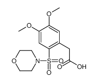 2-(4,5-二甲氧基-2-(吗啉磺酰基)苯基)乙酸结构式