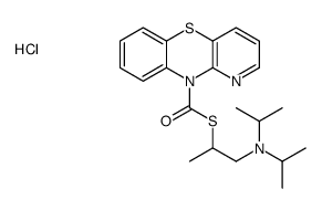S-[1-[di(propan-2-yl)amino]propan-2-yl] pyrido[3,2-b][1,4]benzothiazine-10-carbothioate,hydrochloride Structure