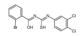 2-bromo-N-[(3,4-dichlorophenyl)carbamothioyl]benzamide结构式