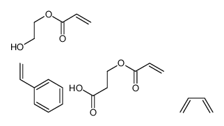 buta-1,3-diene,2-hydroxyethyl prop-2-enoate,3-prop-2-enoyloxypropanoic acid,styrene结构式