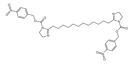 1,12-bis[N,N'-(4-nitrobenzyloxycarbonyl)imidazolin-2-yl]dodecane结构式