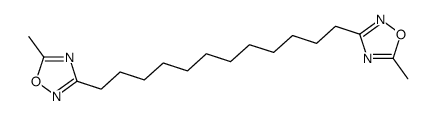 5-methyl-3-[12-(5-methyl-1,2,4-oxadiazol-3-yl)dodecyl]-1,2,4-oxadiazole结构式