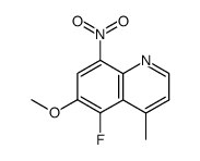 4-methyl-5-fluoro-6-methoxy-8-nitroquinoline Structure