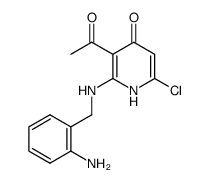 3-acetyl-2-(2-aminobenzylamino)-6-chloro-1H-pyridin-4-one Structure