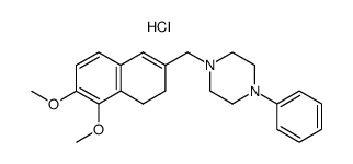 1-(5,6-Dimethoxy-3,4-dihydro-naphthalen-2-ylmethyl)-4-phenyl-piperazine; hydrochloride Structure