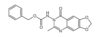 benzyl (6-methyl-8-oxo-[1,3]dioxolo[4,5-g]quinazolin-7(8H)-yl)carbamate结构式