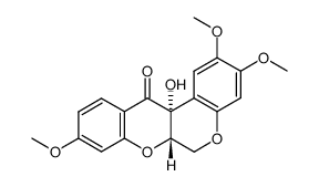 (6aS,12aR)-12a-hydroxy-2,3,9-trimethoxy-6a,12a-dihydrochromeno[3,4-b]chromen-12(6H)-one结构式