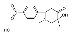 (2S,5R)-5-hydroxy-1,5-dimethyl-2-(4-nitrophenyl)piperidin-4-one,hydrochloride结构式