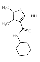 3-Thiophenecarboxamide,2-amino-N-cyclohexyl-4,5-dimethyl-(9CI) structure