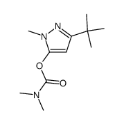 N,N-Dimethyl-O-(1-methyl-3-t-butyl-pyrazol(5)yl)carbaminsaeureester结构式