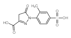 4,5-dihydro-1-(2-methyl-4-sulphophenyl)-5-oxo-1H-pyrazole-3-carboxylic acid structure