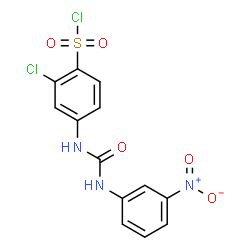2-CHLORO-4-[3-(3-NITRO-PHENYL)-UREIDO]-BENZENE SULFONYL CHLORIDE结构式