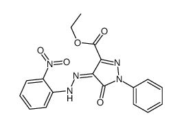 ethyl 4,5-dihydro-4-[(2-nitrophenyl)azo]-5-oxo-1-phenyl-1H-pyrazole-3-carboxylate结构式