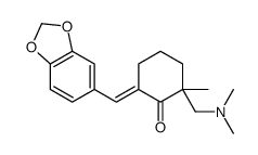 (6Z)-6-(1,3-benzodioxol-5-ylmethylidene)-2-[(dimethylamino)methyl]-2-methylcyclohexan-1-one结构式