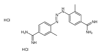 4-[2-(4-carbamimidoyl-2-methylphenyl)iminohydrazinyl]-3-methylbenzenecarboximidamide,dihydrochloride Structure