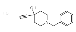 1-BENZYL-4-CYANO-4-HYDROXYPIPERIDINE HYDROCHLORIDE 98 Structure