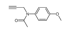 N-(4-methoxy-phenyl)-N-prop-2-ynyl-acetamide结构式