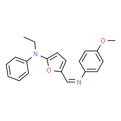 2-Furanamine,N-ethyl-5-[[(4-methoxyphenyl)imino]methyl]-N-phenyl-结构式