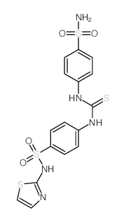 3-(4-sulfamoylphenyl)-1-[4-(1,3-thiazol-2-ylsulfamoyl)phenyl]thiourea structure