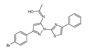 N-[5-(4-bromophenyl)-2-(4-phenyl-1,3-thiazol-2-yl)pyrazol-3-yl]acetamide Structure