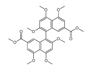 dimethyl 2,2',4,4',5,5'-hexamethoxy[1,1'-binaphthalene]-7,7'-dicarboxylate结构式