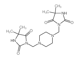 Hydantoin, 3,3-(1,4-piperazinediyldimethylene)bis(5,5-dimethyl- Structure