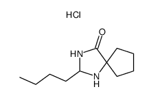 2-n-butyl-1,3-diazaspiro[4.4]nonan-4-one hydrochloride Structure
