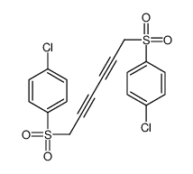 1-chloro-4-[6-(4-chlorophenyl)sulfonylhexa-2,4-diynylsulfonyl]benzene结构式